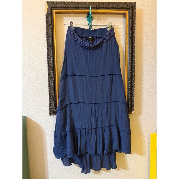 IZ Byer High-Low Navy Blue Skirt - Women's Small - Picture 2 of 10